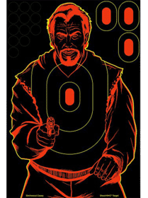 Birchwood Casey Shoot-N-C 12x18 Target with bad guy silhouette design
